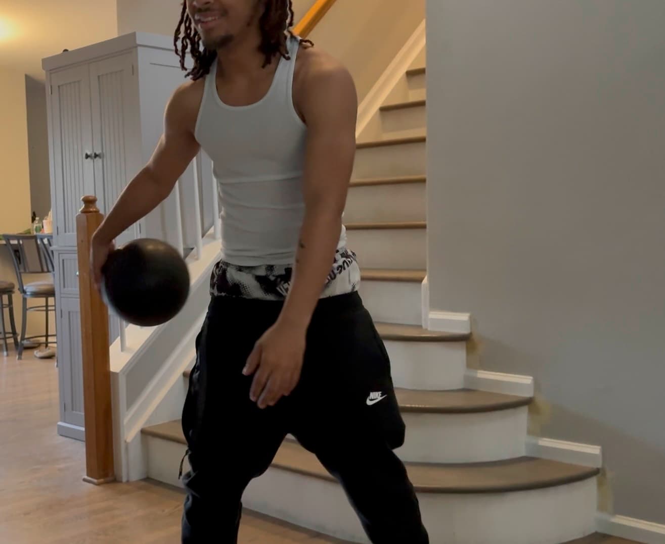 Player training indoors with the BNCE Quiet Ball